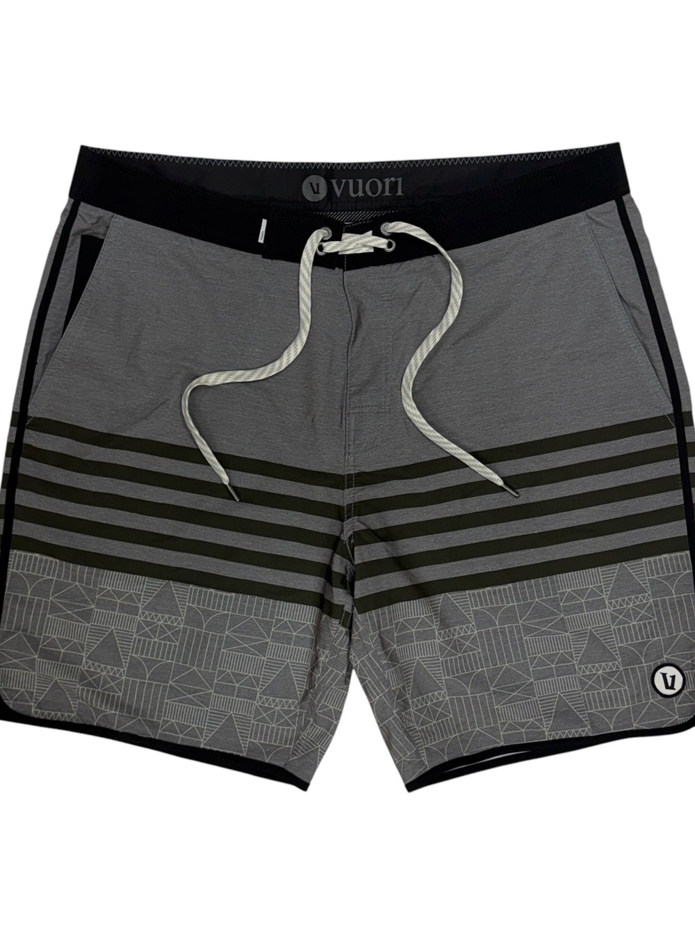 Vuori Cruise Board Shorts Mens 34 Grey 7” Performance Swim Beach Surf Trunk V314